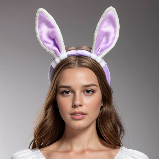 Easter bunny top hat headband, Easter bunny ears headband top hat purple and white and gold