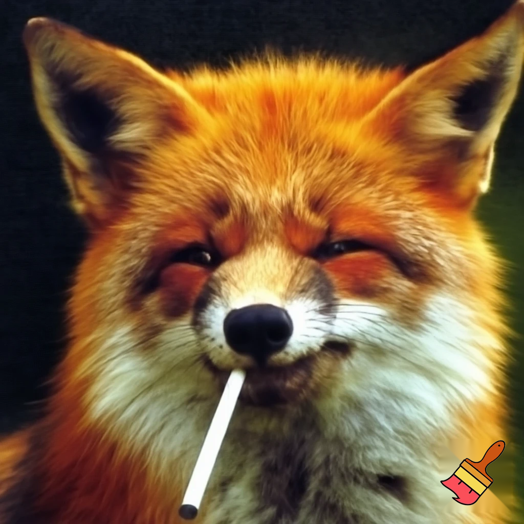 Fox smoking 