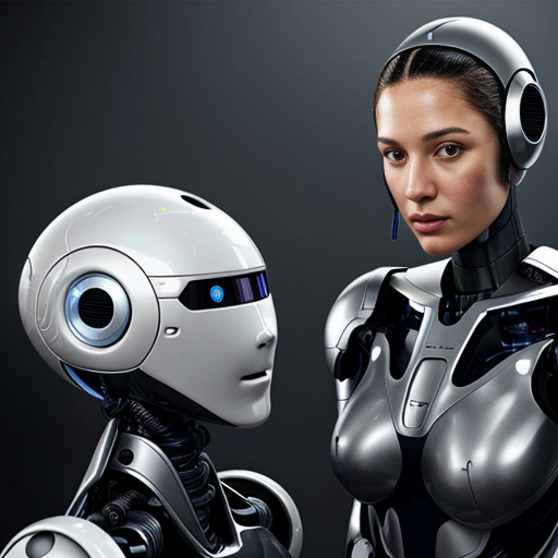 5 robots friends together
