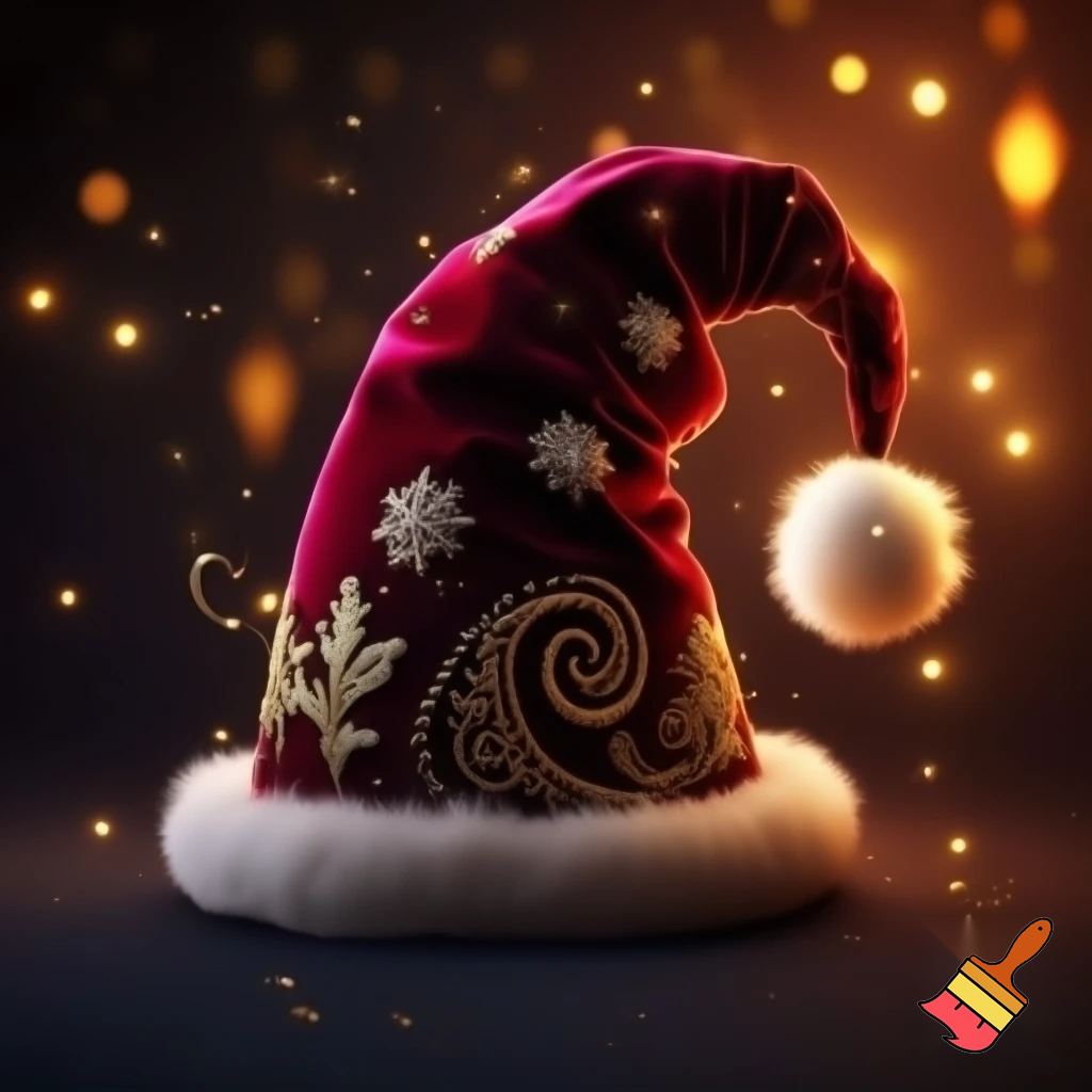 Christmas wizard hat a red one