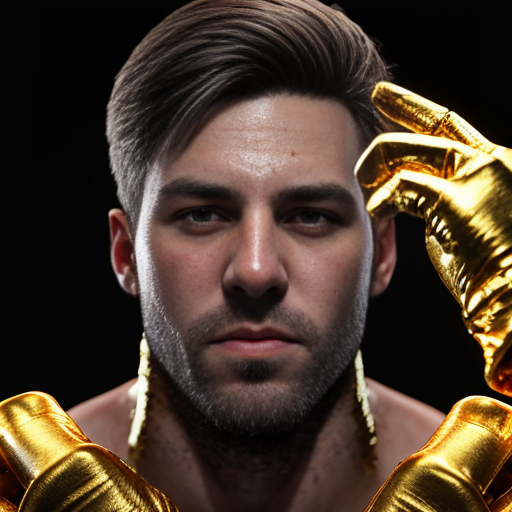 make a picture of ohnepixel even though he's made of gold and he's bathing in counterstrike knives and counterstrike gloves