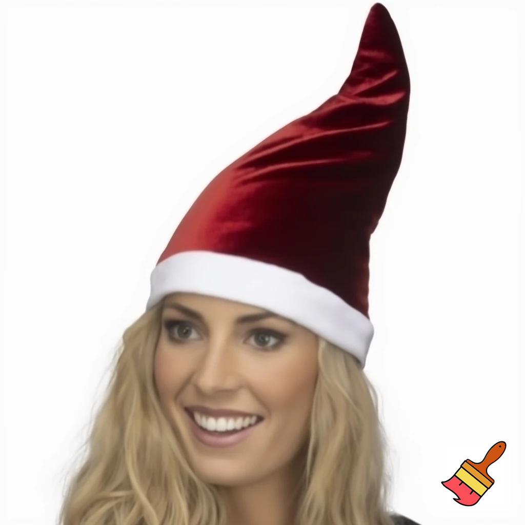 Christmas wizard hat velvet and fabric Santa Claus hat