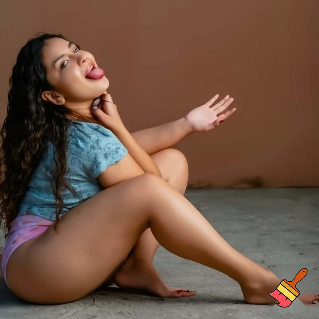 a thick thigh sexy girl licking you