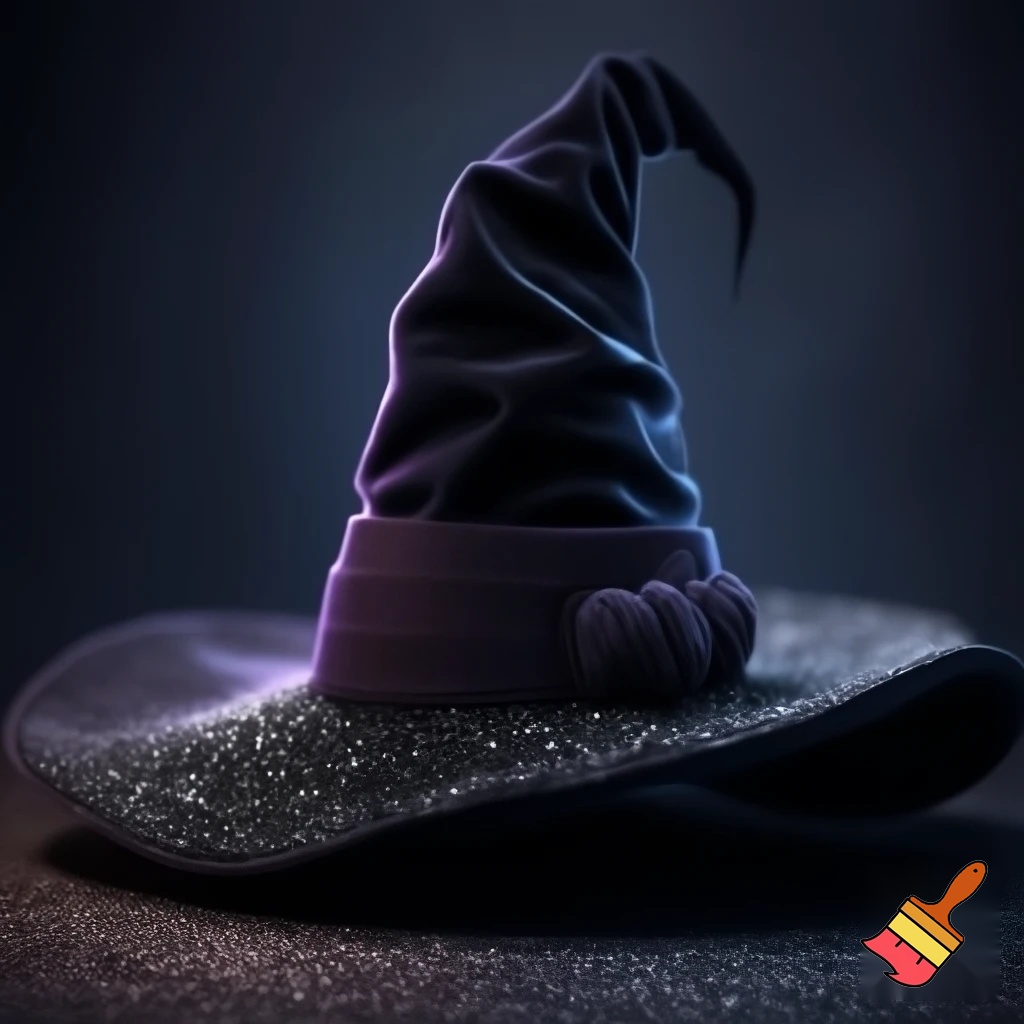 Velvet witches hat, witches hat, dark velvet witches hat and black glitter a fabric and velvet