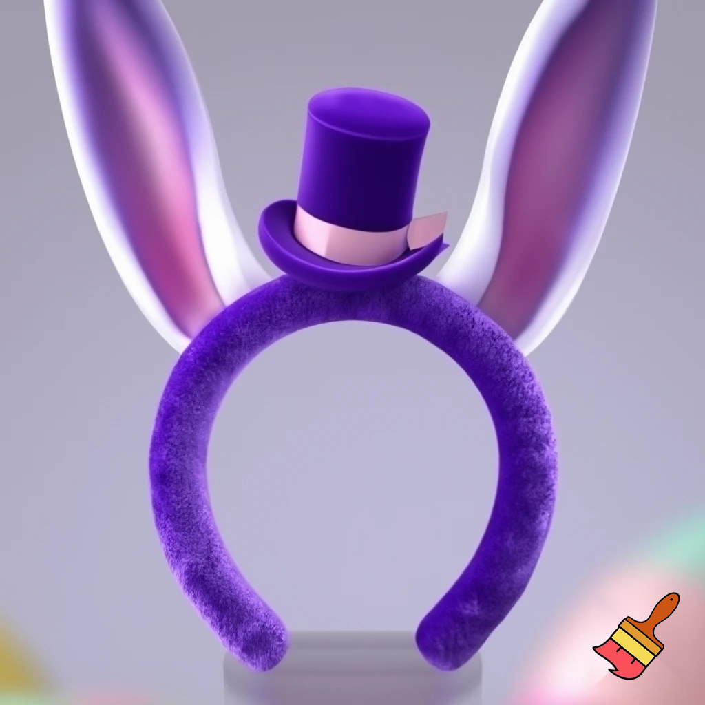 Easter bunny headband velvet Easter bunny, bunny ears, purple and white bunny headband purple and pink top hat velvet