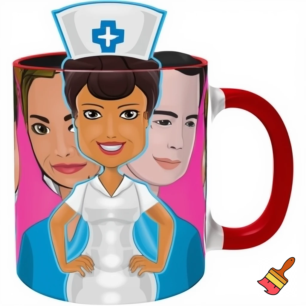 Nurses cartoon that would go on a mug 
