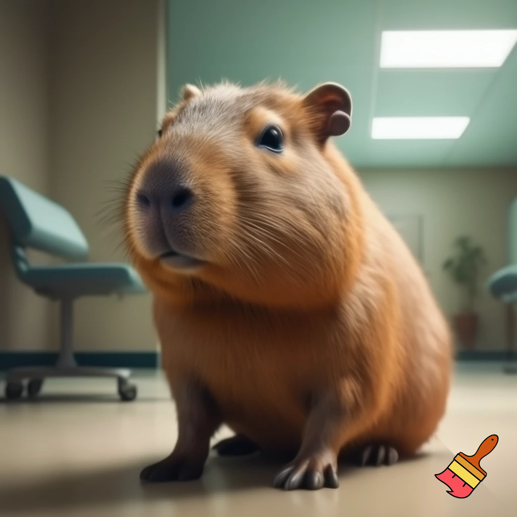 capybara at the hospital
