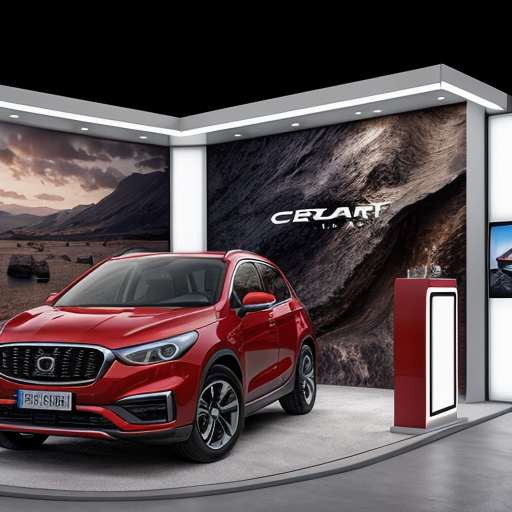 create a vibrant background for a car stand display
