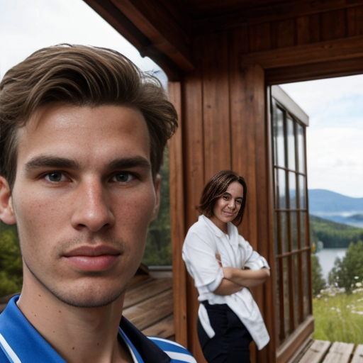 Goretzka and Vanessa at the summer house 