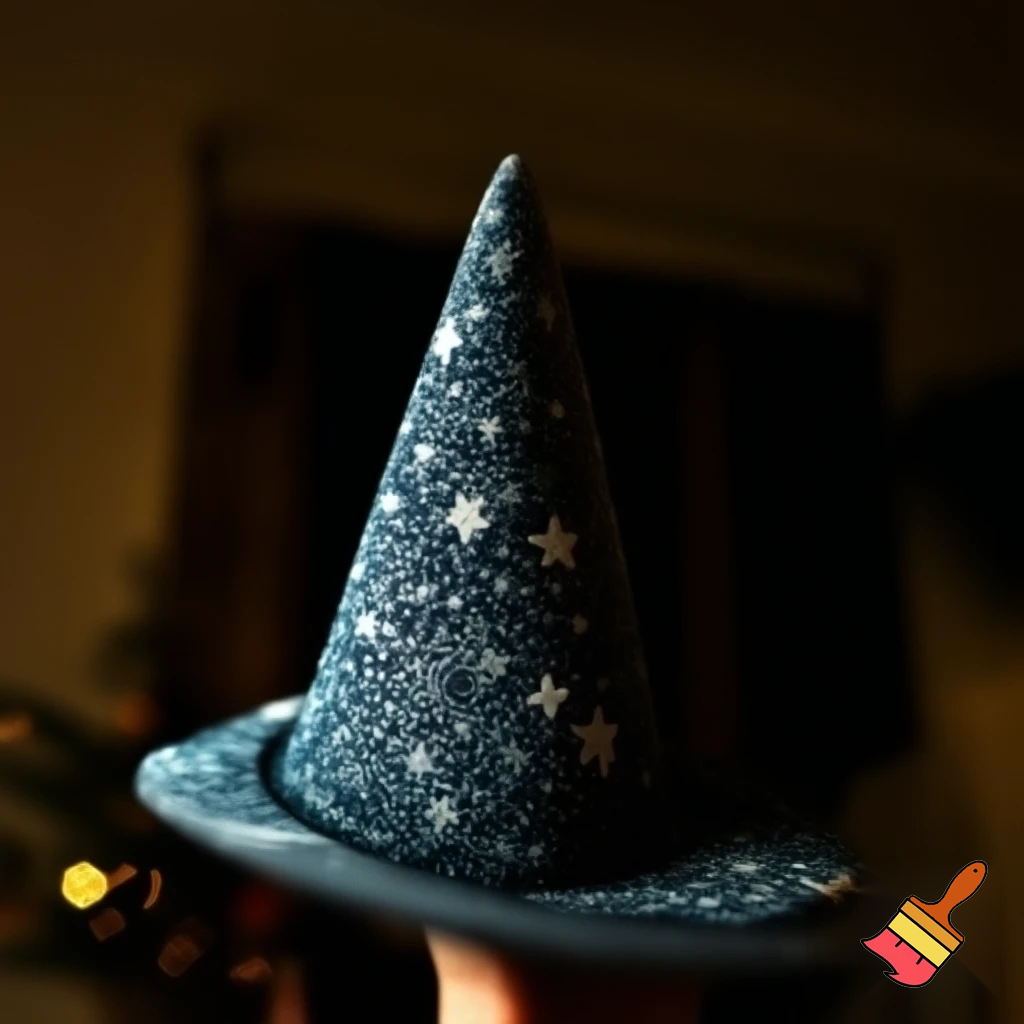 Christmas wizard hat stars and means read a Christmas hat