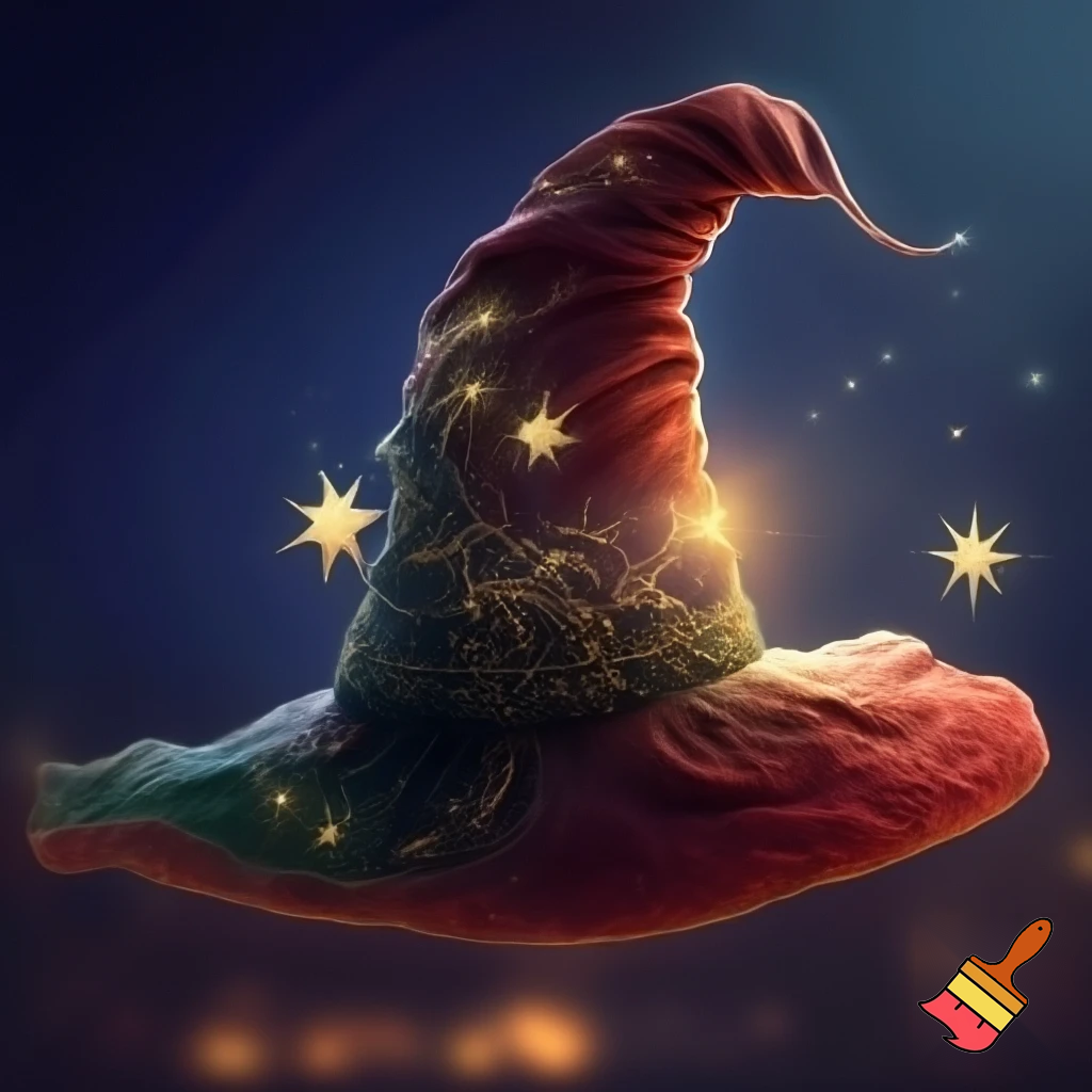 Christmas wizard hat stars and means read