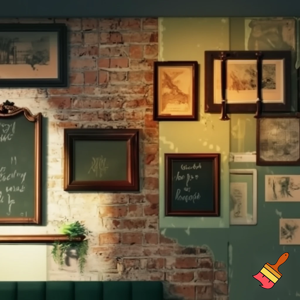 can you generate the wall of a english cafe