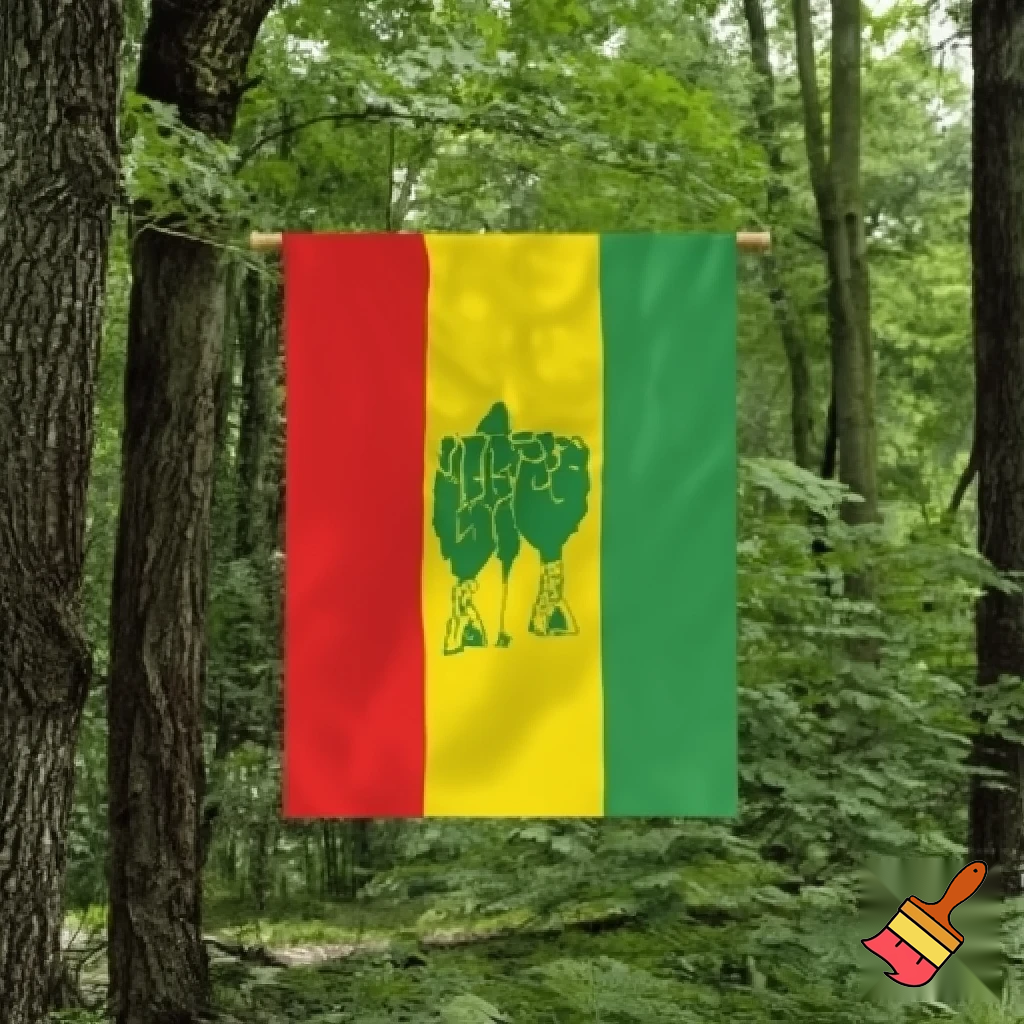 A flag of the woods