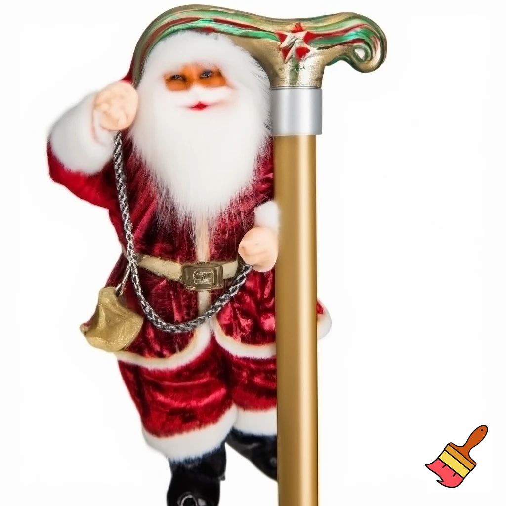 Russian Santa Claus magic one staff walking stick with a star