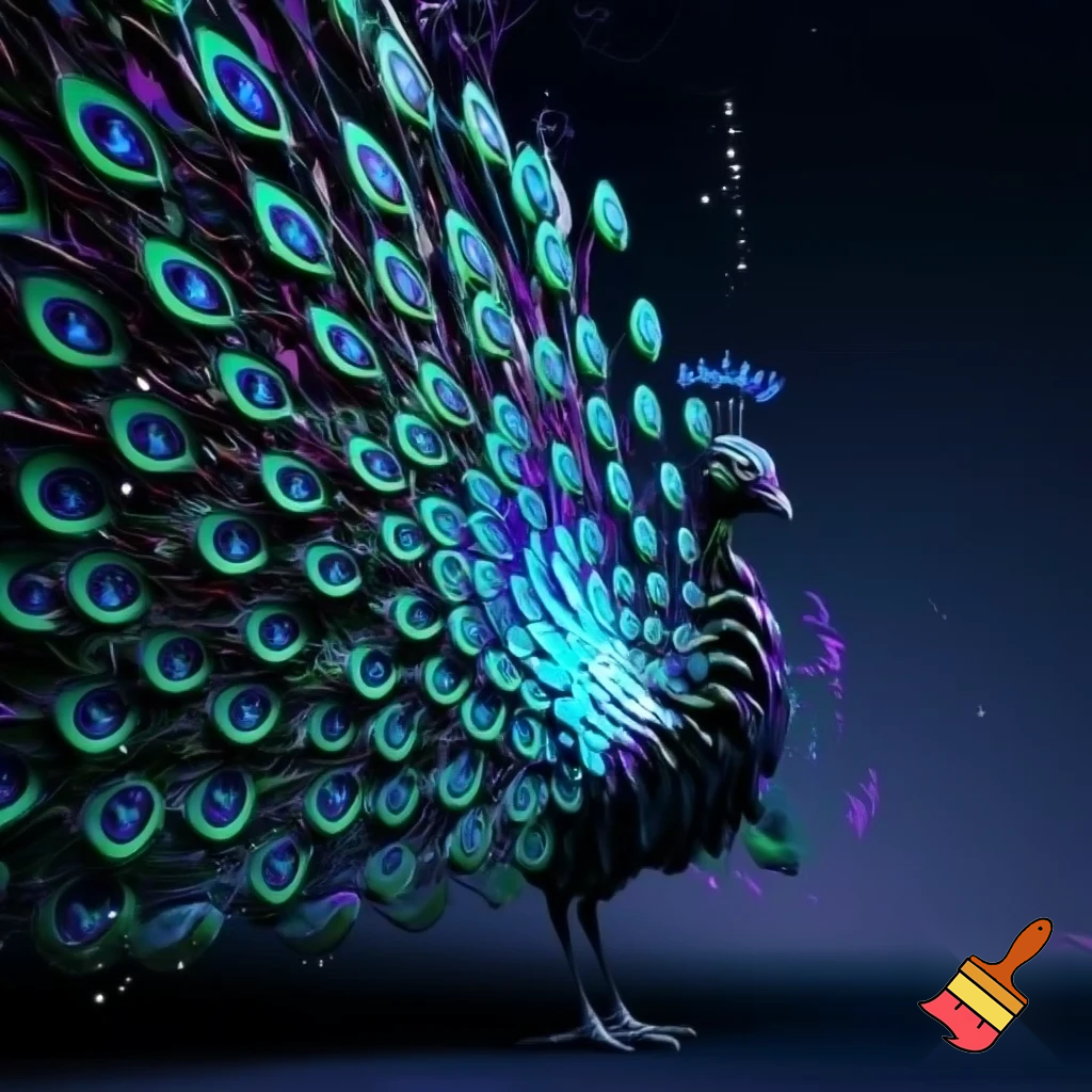 abstract peacock