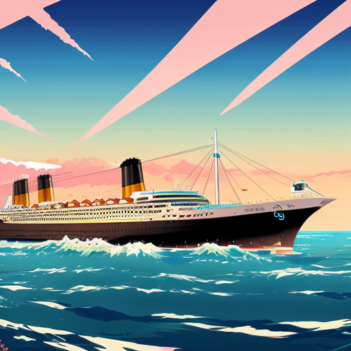 Small 1900s ocean liner