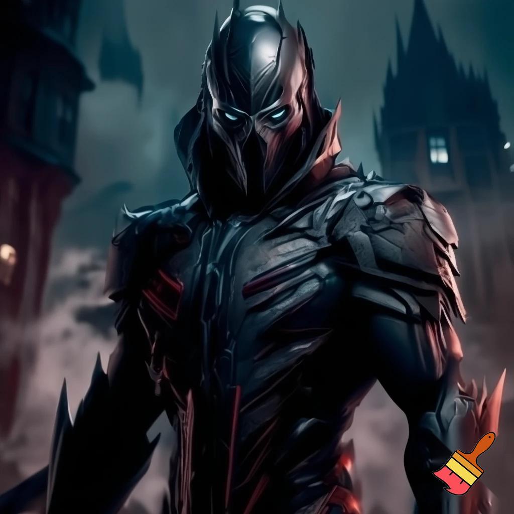 Dark-Sci-Fi-themed Marvel-Like cartoonish Superhero or Villain from an European country.