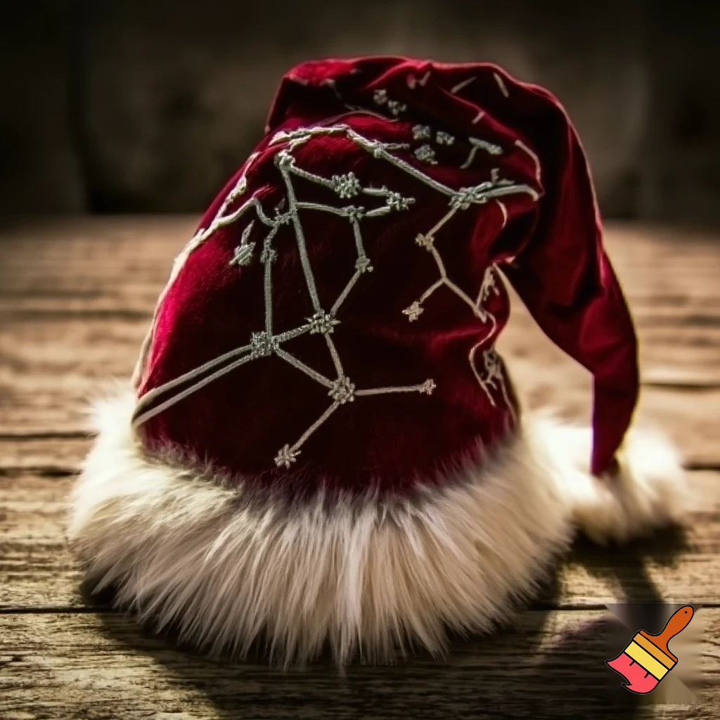 A wizard Santa Claus hat read
