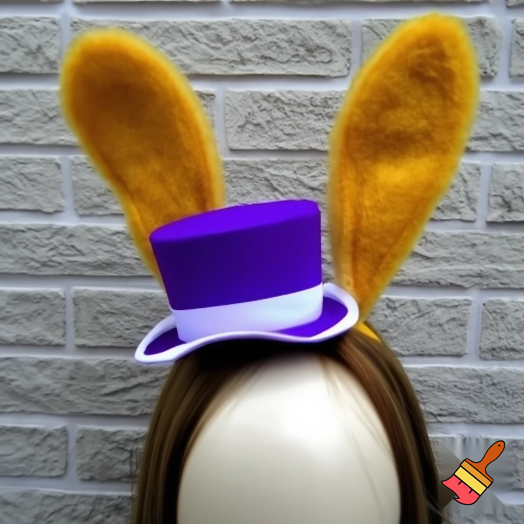 Is the top hat headband Easter headband, top hat, golden golden purple, white and purple? Easter top hat with Easter bunny ears, rabbit ears.
