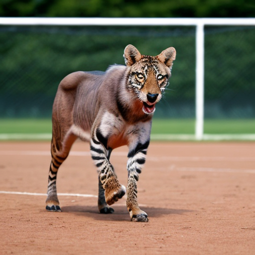 generate a photo of an animal playing a sport