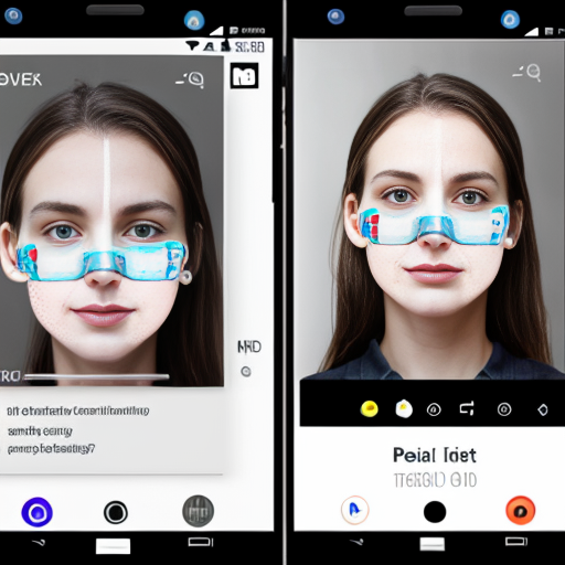 Smartphone und Technik gesichtserkennung
