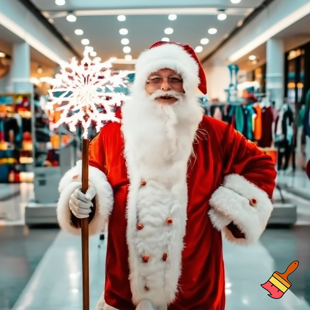 Santa Claus magic walking stick staff Russia shopping Centre Australia shopping