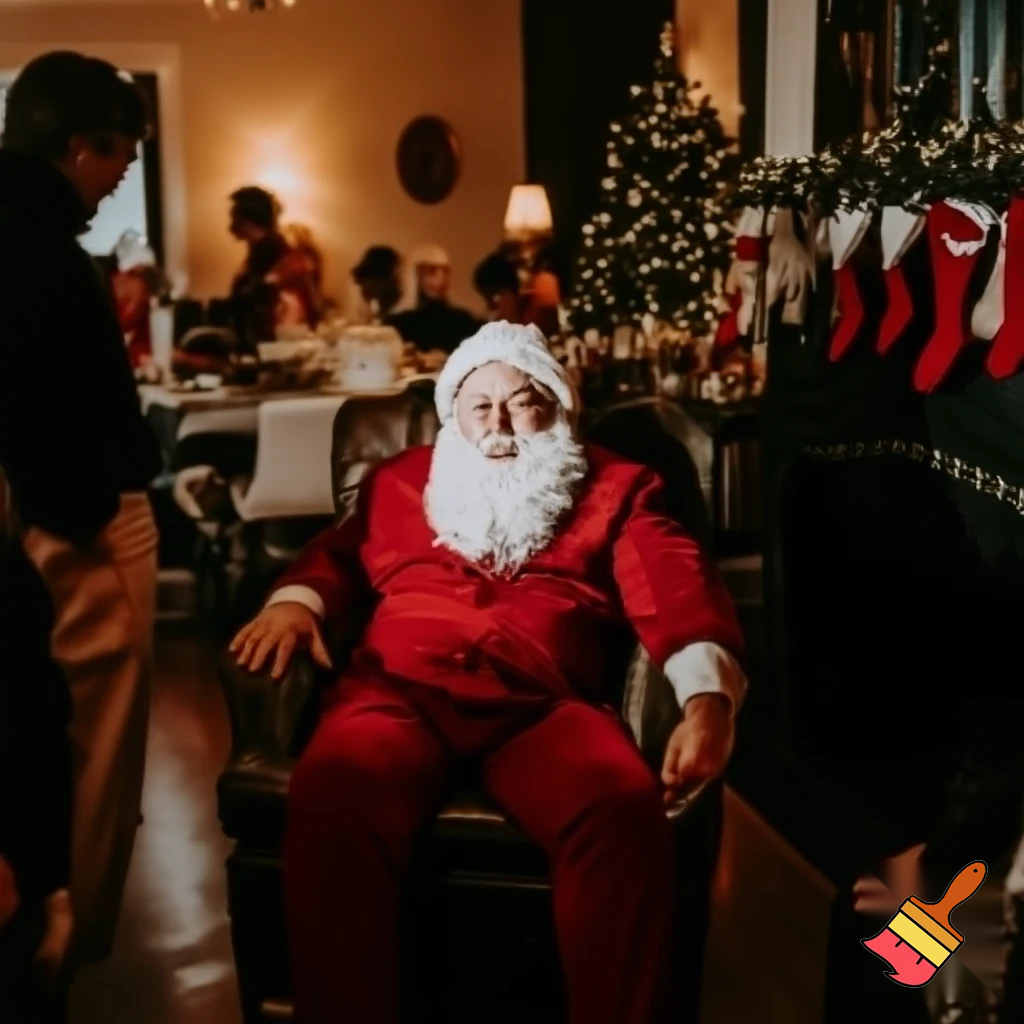  Santa Claus Christmas party at the house