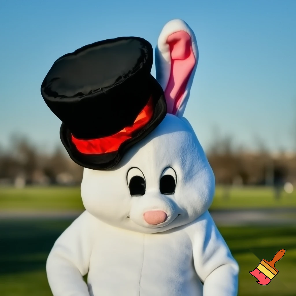 Easter bunny mascot costume top hat special top hat