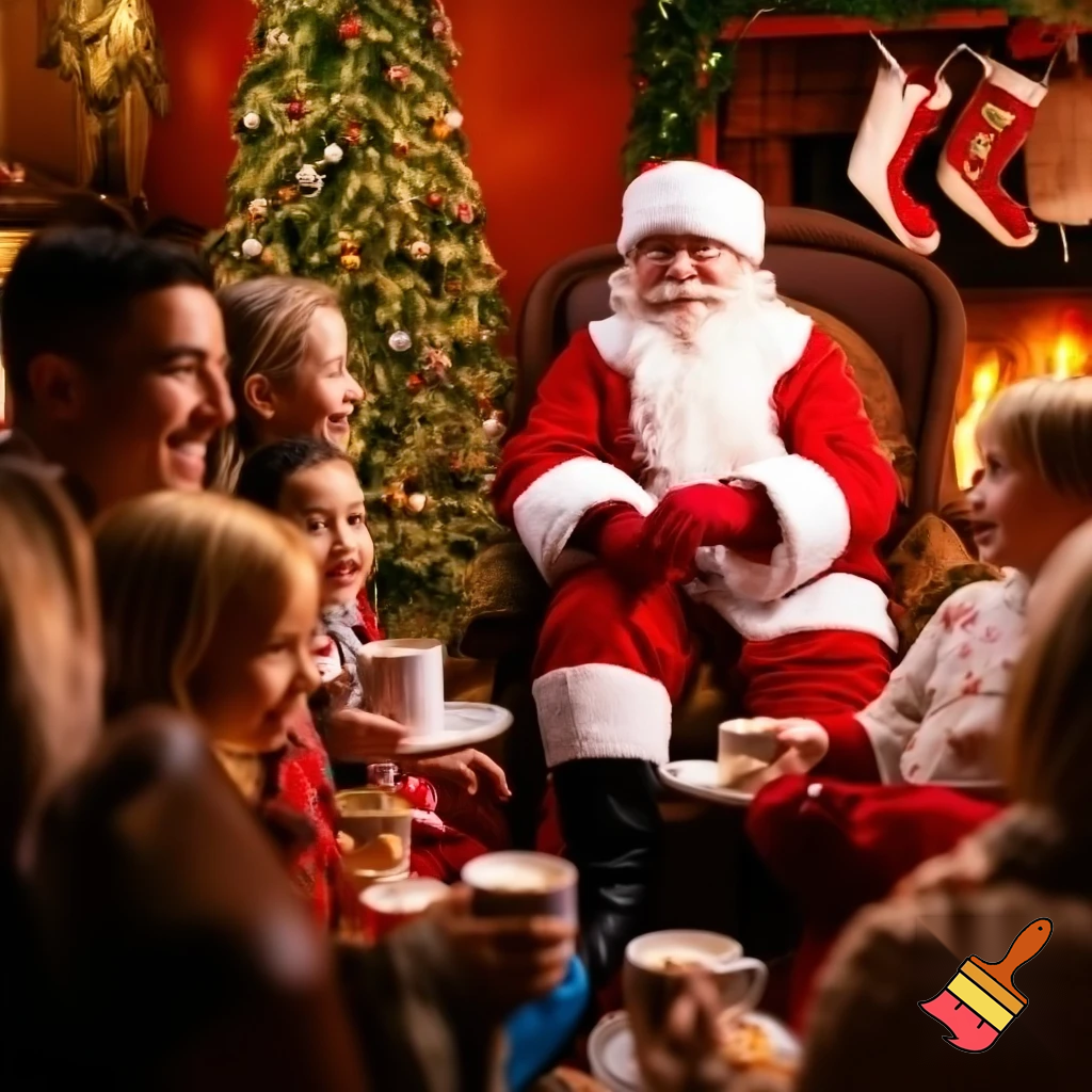  Santa Claus Christmas party at the house