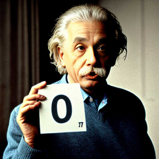 einstein holding the numbers 6 7 on his hands while sticking his tongue out