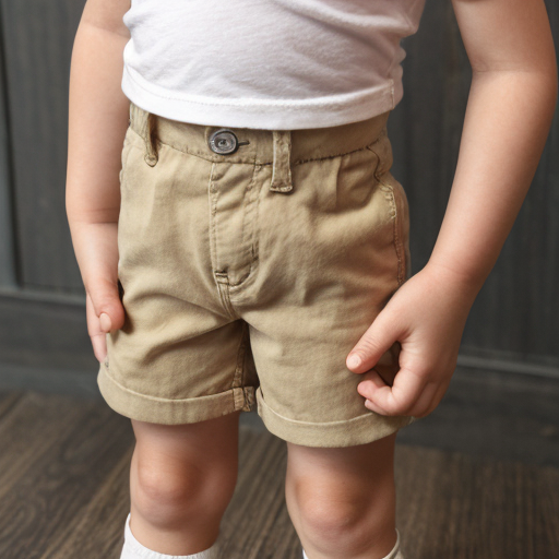 a nurvous short tan boy with colorful chothing
