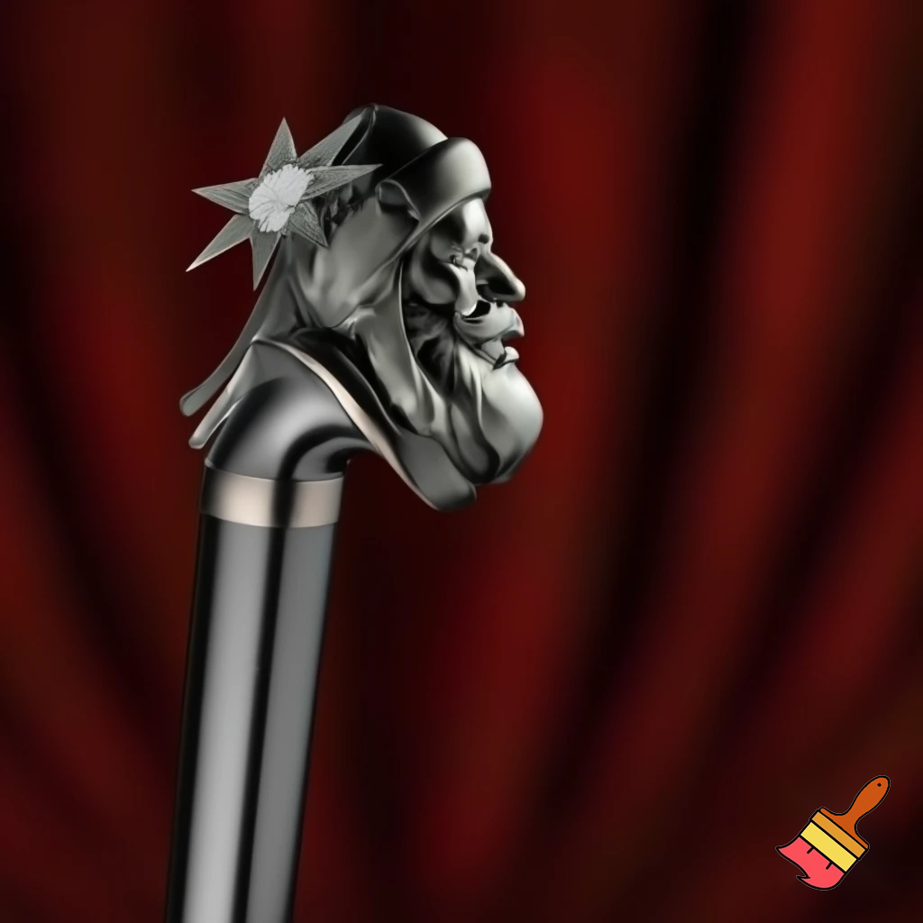 Russian Santa Claus walking stick with a star Santa Claus the real Santa Claus metal