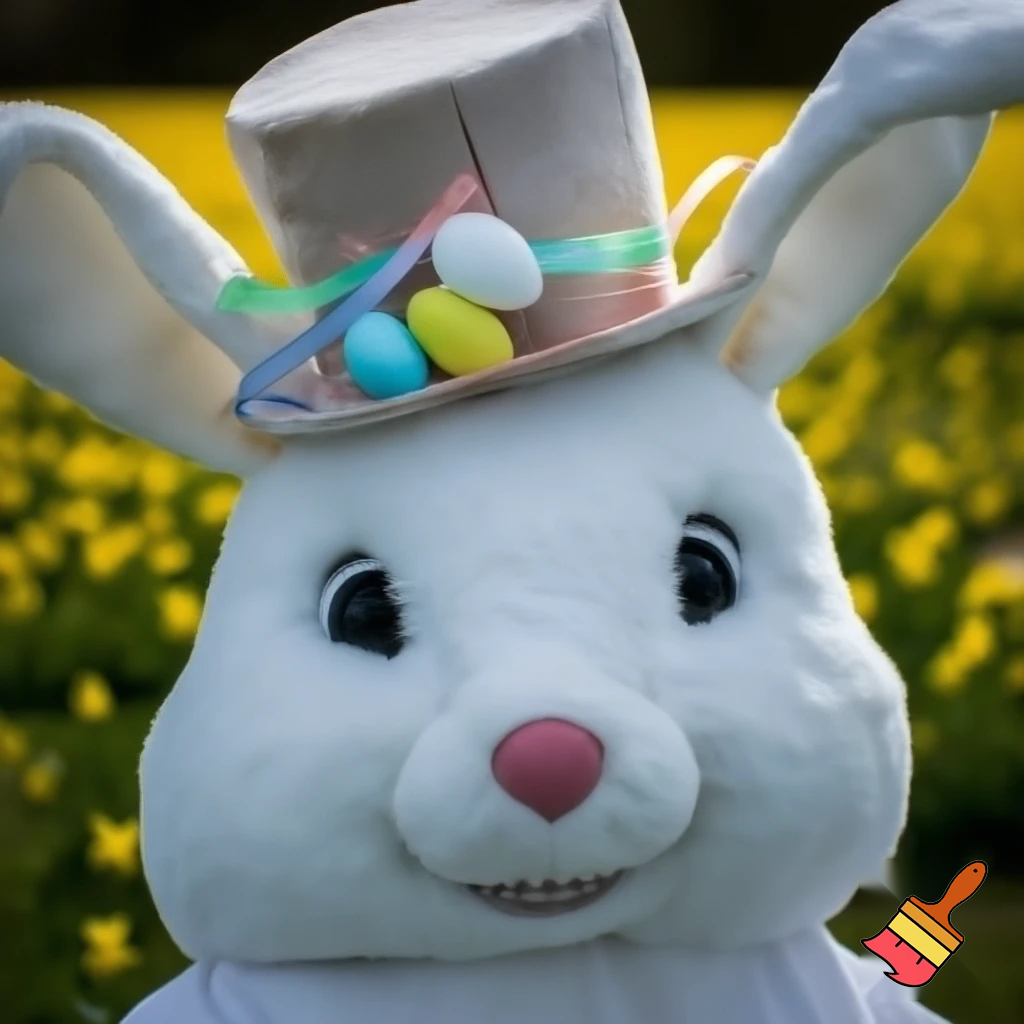 Mascot costume, Easter bunny top hat special top hat