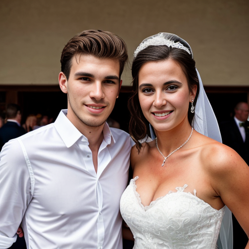 Goretzka and Vanessa at the wedding 