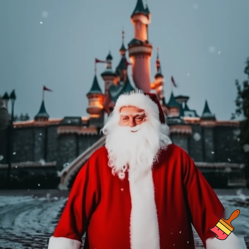 Paris Disneyland Santa Claus, Paris Disney Pee-wee Santa Claus Pennwell sleeping beauty