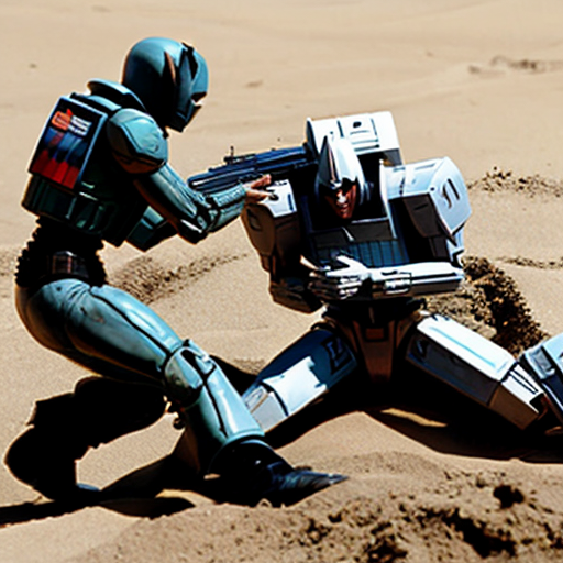 Starscream getting shot by megatron and then buried by megatron 