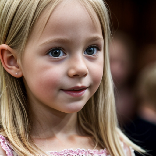 swedish blonde little girl  at party dress, very beautiful, on the party, close up