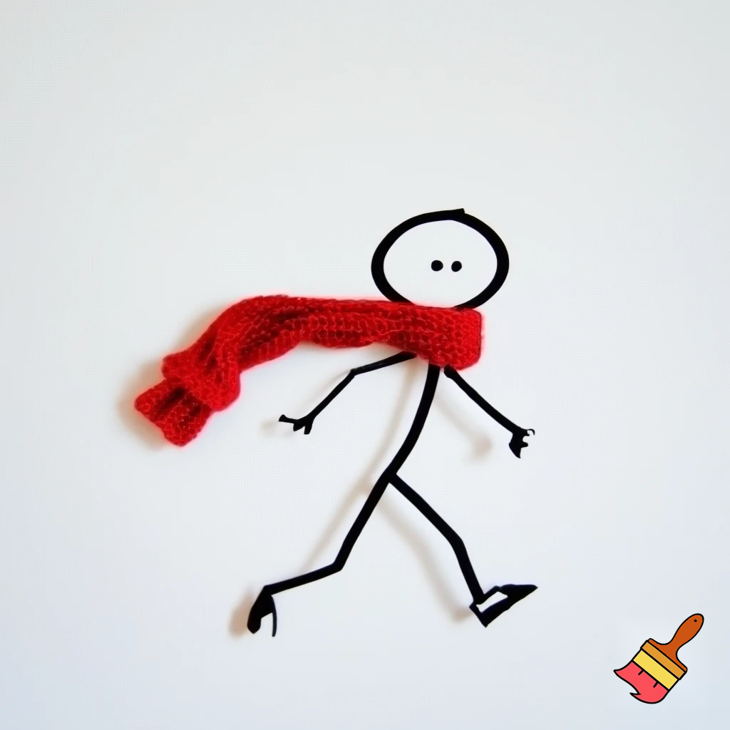 Stickman with scarf