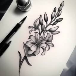 june birth flower tattoo