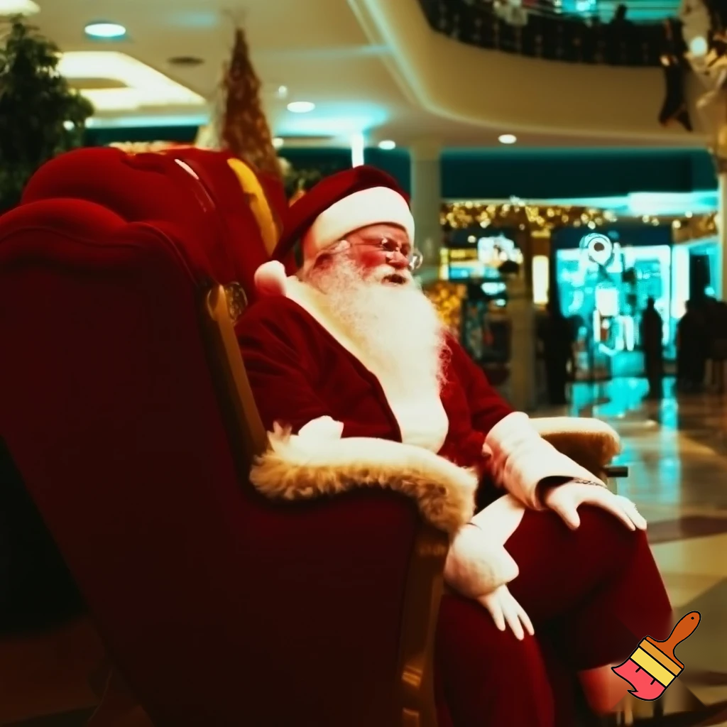 Santa Claus shopping mall Santa Claus chair at the shopping centre photo Santa Claus photo Santa Claus’s glasses big Santa chair🎄💫