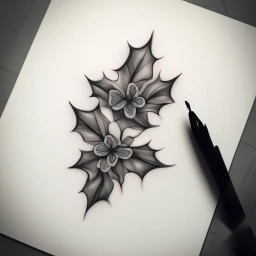 december birth flower tattoo