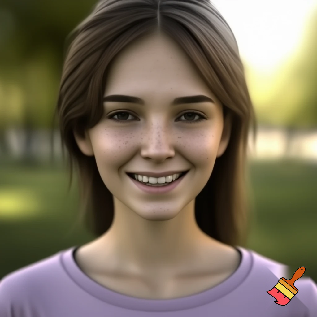 Create a cute 18 year girl