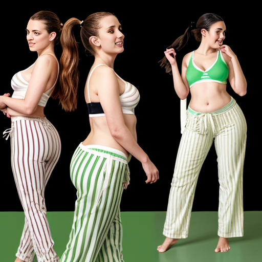 90's disney's 2d aladdin style comic black background and panels of 
Panel 1 a curvy figure two headed woman with brown hair and black striped haired ponytail and with green skin barefoot with green and white striped harem pants and pink and white striped bra marching towards viewer. 
Panel 2 then the curvy figure two headed woman with brown hair  black striped haired ponytail and with green skin barefoot with green and white striped harem pants and pink and white striped bra both looked at each other while marching towards.
Panel 3 then curvy figure two headed woman with brown black striped haired ponytail and with green skin barefoot with green and white striped harem pants and pink and white striped bra looked at viewer. 
Panel 4 then the curvy figure two headed woman with  brown hair and l black striped haired ponytail and with green skin barefoot with green and white striped harem pants and pink and white striped bra kissed the viewer while marching. 
Panel 5 then the curvy figure two headed woman with brown hair black striped haired ponytail and with green skin barefoot with green and white striped harem pants and pink and white striped bra turns around and turns around and revealing to the viewer a yellow triangle shaped stitch patch was on the middle of her butt of her green and white striped harem pants. 
Panel 6 then curvy figure two headed woman with brown hair and black striped haired ponytail and with green skin barefoot with green and white striped harem pants and pink and white striped bra shakes her butt with the yellow triangle shaped Stitch patch on her big butt.  