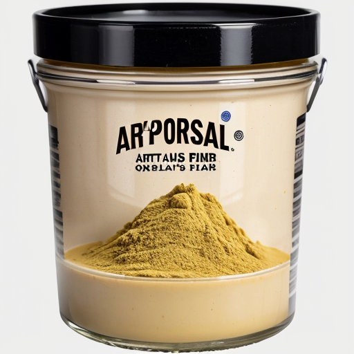 Custard powder out of the container. Make the company be Bird's Original Custard Powder 350g.