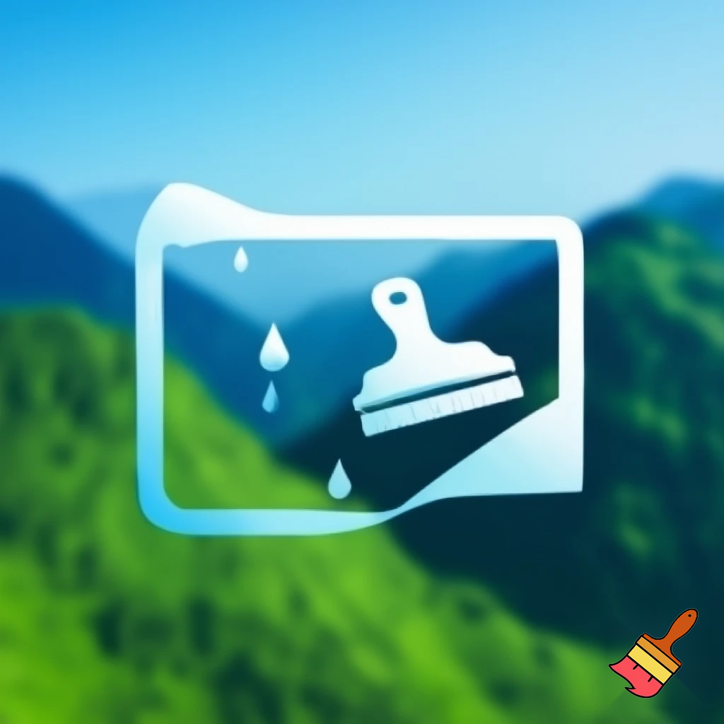 Create a vibrant and eye-catching logo for a window cleaning business. The logo should feature a scenic grassy mountain backdrop, symbolizing freshness and eco-friendliness. Incorporate a stylized window outline in the foreground, perhaps with a squeegee or water droplets to emphasize the cleaning aspect. Use a color palette of greens and blues to reflect nature and cleanliness. The business name should be prominently displayed in a bold, modern font. The overall design should convey professionalism, trustworthiness, and a connection to the outdoors.