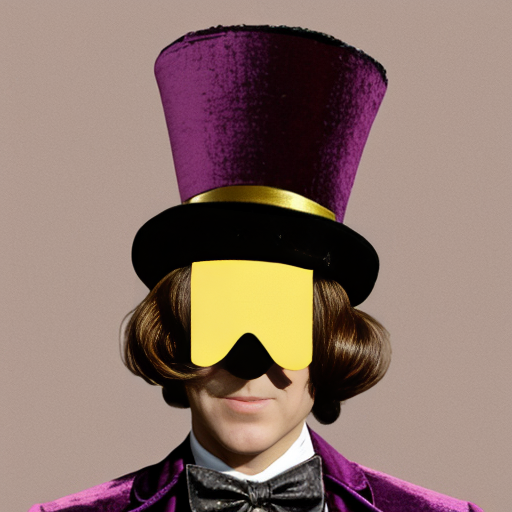 Willy Wonka top hat velvet