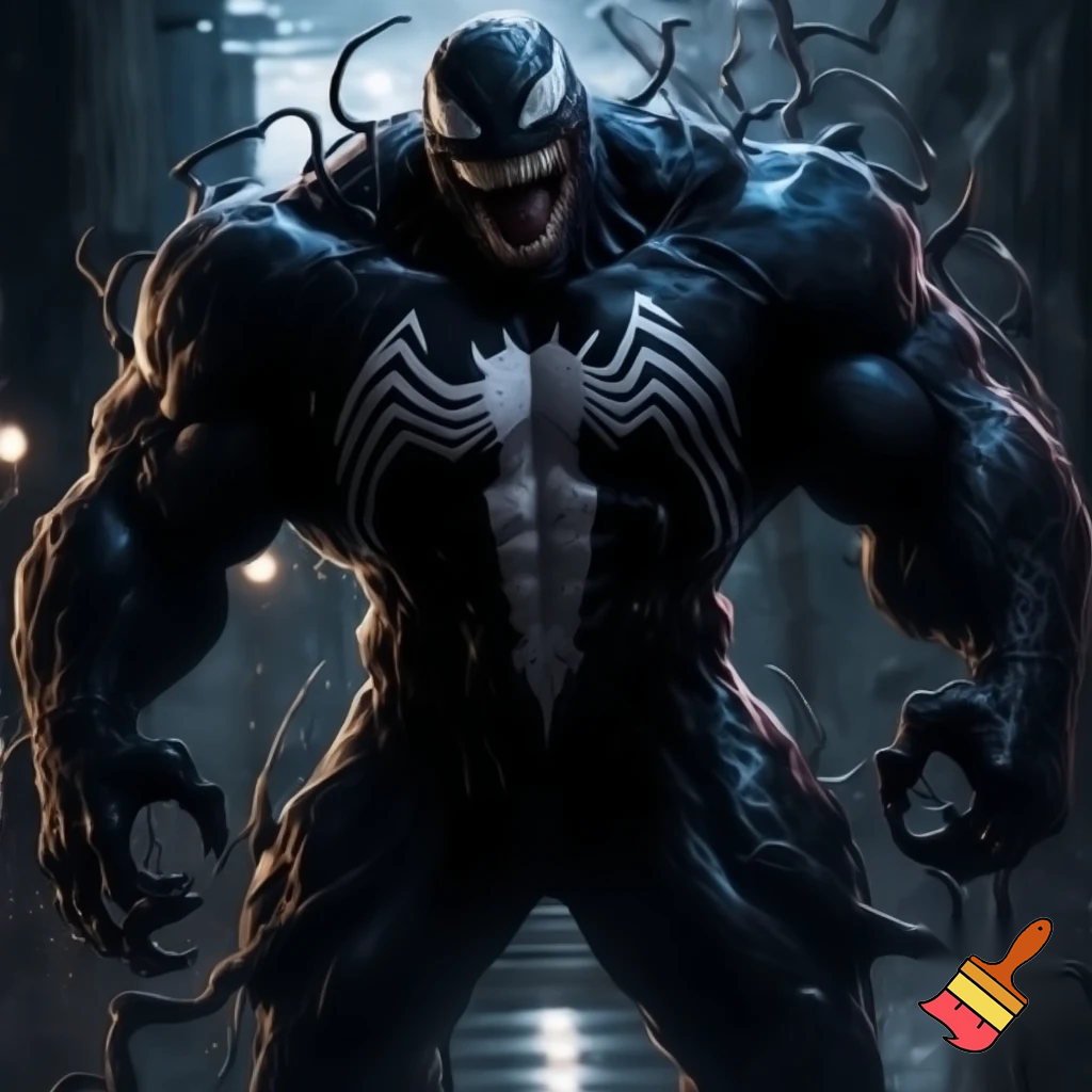 Venom with an endomorph type of body