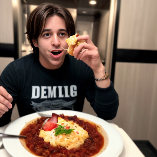 a famous person eating