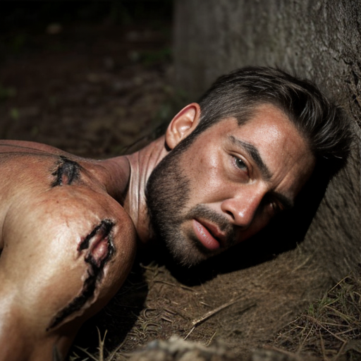 a man dead from a distance in lookinf from the field

