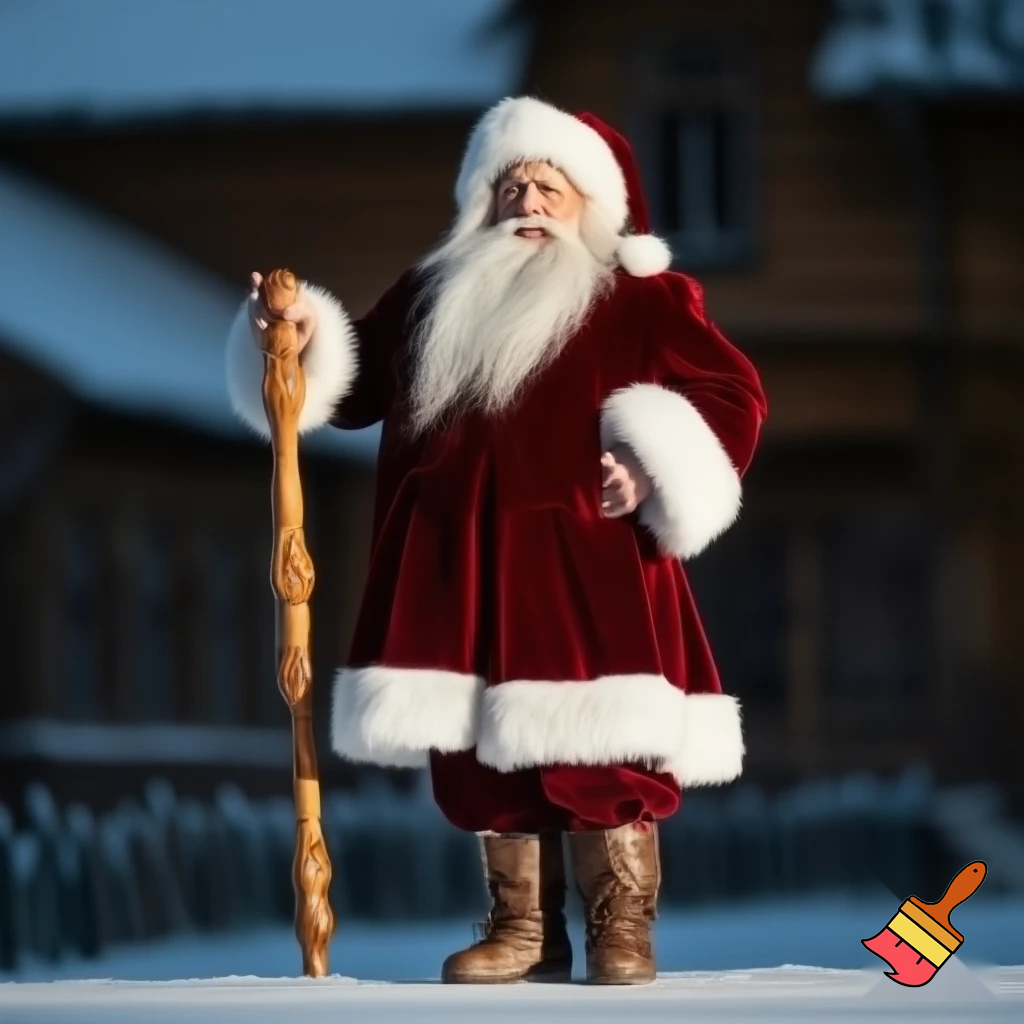 The real Santa Claus Russia walking stick star Santa Claus a a real person
